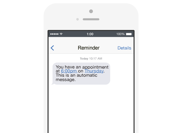 Phone With Reminder Text
